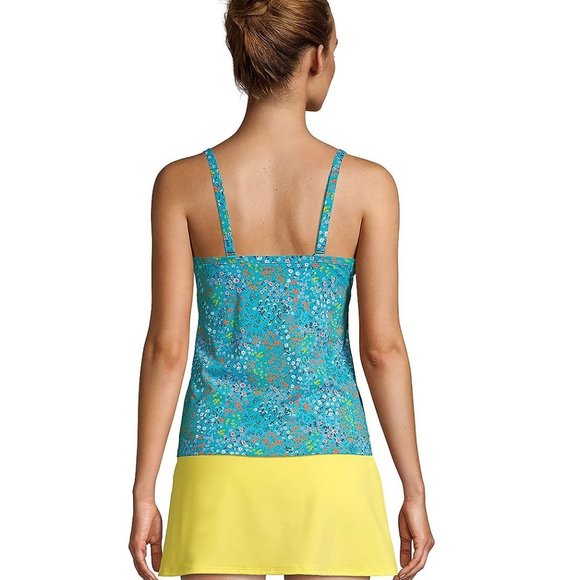 NWT Lands' End Women's Tie Front Underwire Tankini Top Size 8 $75 FLF125 - Picture 2 of 5